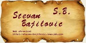 Stevan Bajilović vizit kartica